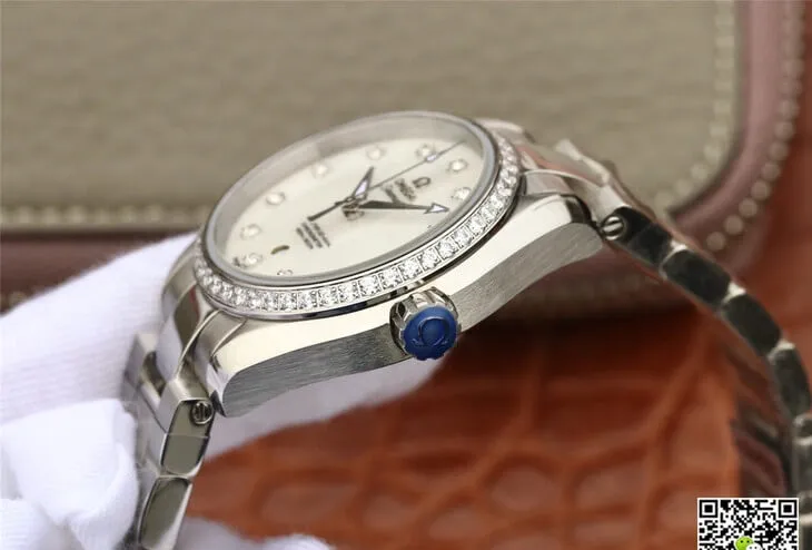 Omega Seamaster 231.15.34.20.55.002 Aqua Terra 150M 3S Factory 1:1 Best Edition Replica Watch Diamond Bezel